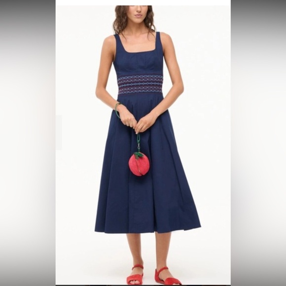 STAUD Dresses & Skirts - STAUD Navy Blue Sleeveless Dress